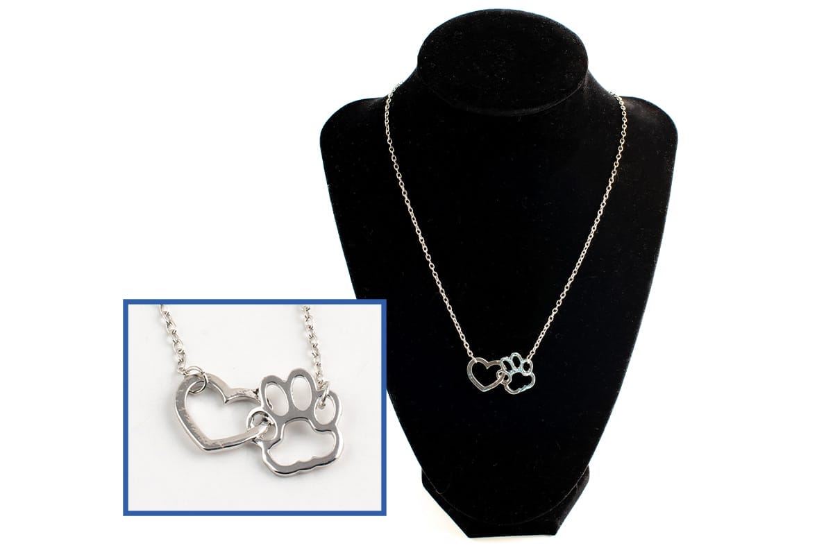 paw to my heart necklaces comb